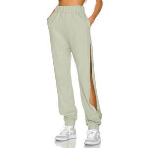 Lovers And Friends 'Tristan' Green Satin Jogger Size S